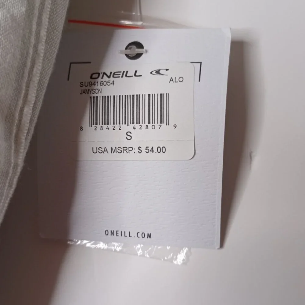 O'Neill Stripped Tank Dress Womens Small V Neck Back Button MSRP $54.00 - Picture 2 of 5